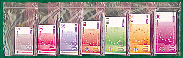 Spielgeldscheine Spielgeld Geschenke in Plastik-Tuetchen
